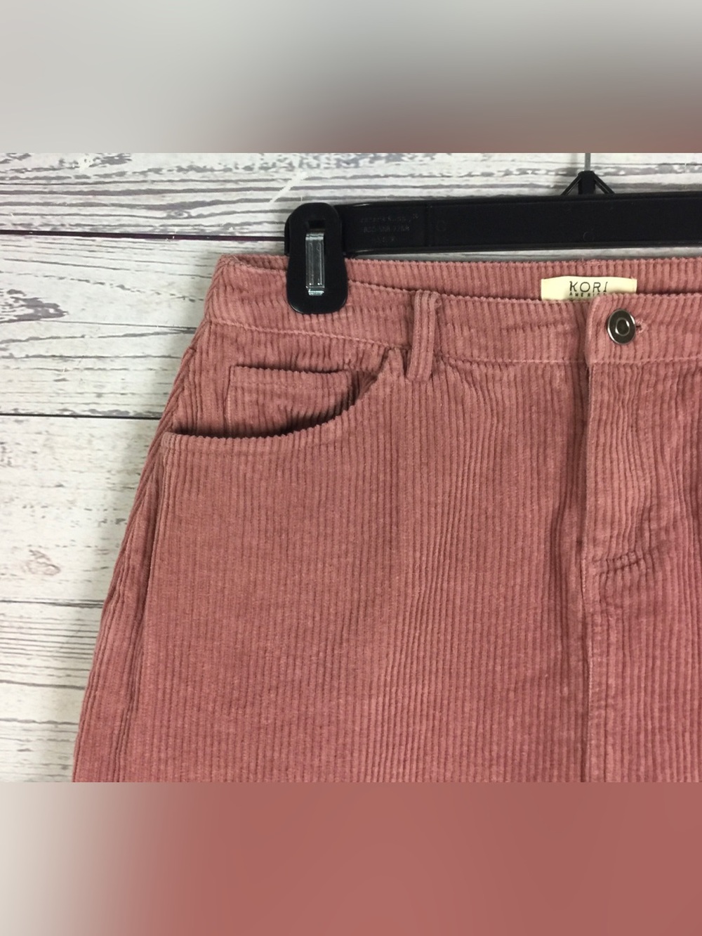 Kori America Women’s Rose Pink 100% Cotton Corduroy Mini Skirt Size M - Picture 3 of 8